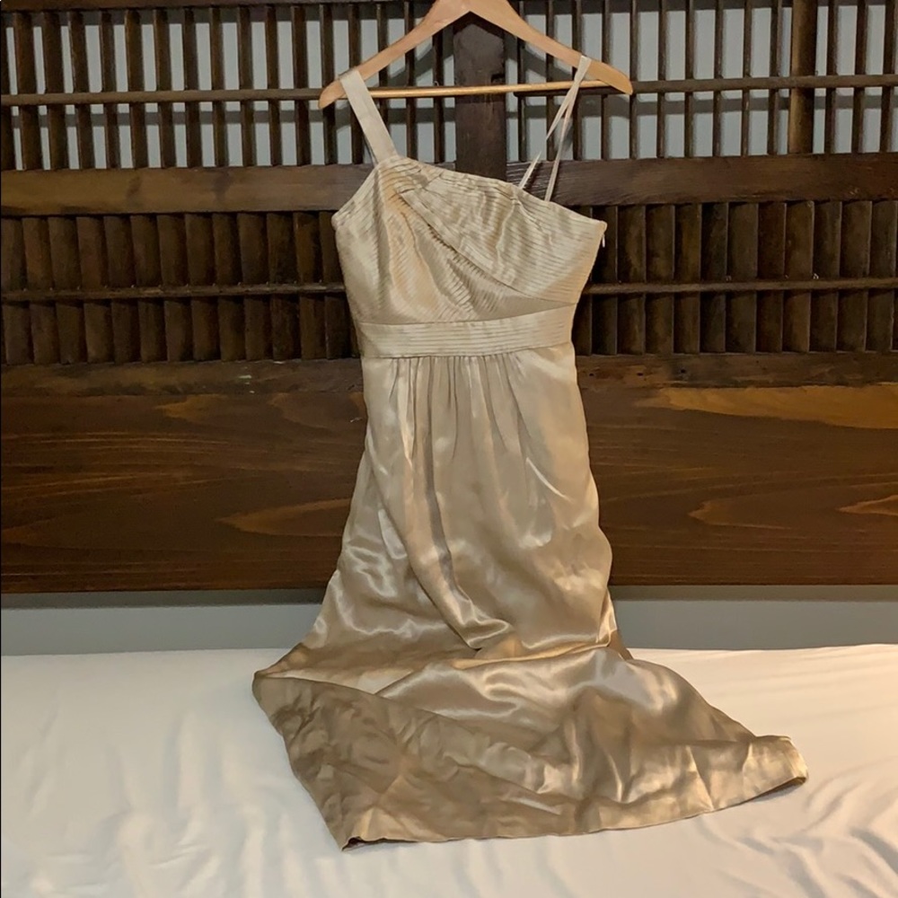 BCBGMaxazria one shoulder formal dress